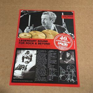 Nick Mason of Pink Floyd - Paiste Cymbals - 2011 Print Advertisement